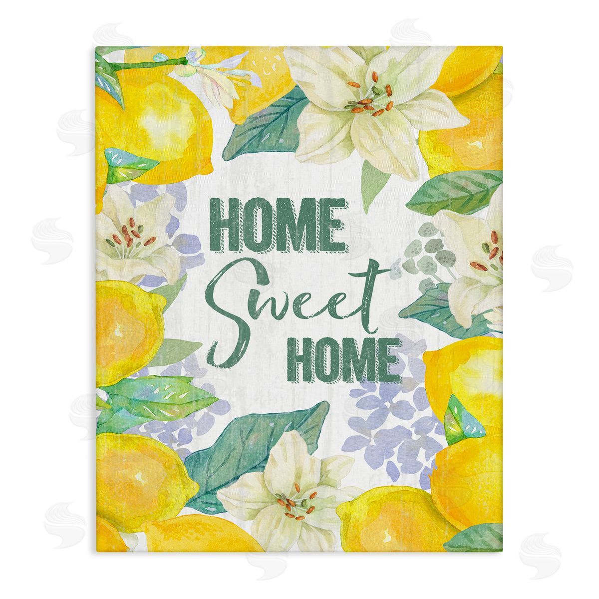 Home Sweet Home Summer Lemons Canvas Wall Art, Home Decor by Andrea Tachiera