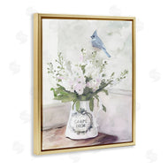 Stellar Design Studio | Blue Cardinal on Spring Bouquet