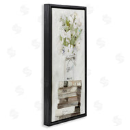 Stellar Studio | White Florals on Distressed Books