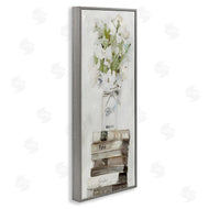 Stellar Studio | White Florals on Distressed Books