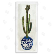 Stellar Design Studio | Cacti in Ornate Blue Pot