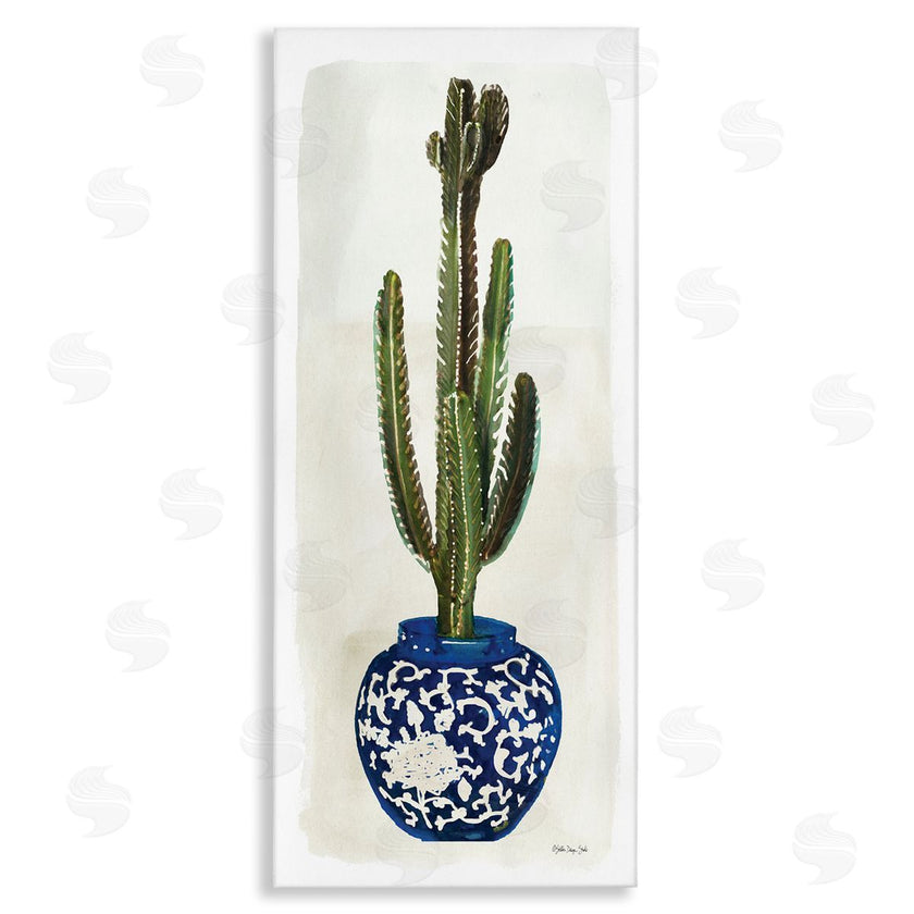Stellar Design Studio | Cacti in Ornate Blue Pot