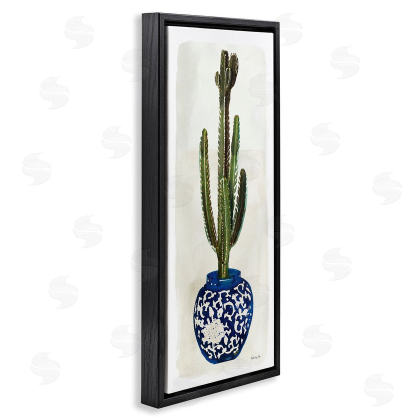 Stellar Design Studio | Cacti in Ornate Blue Pot
