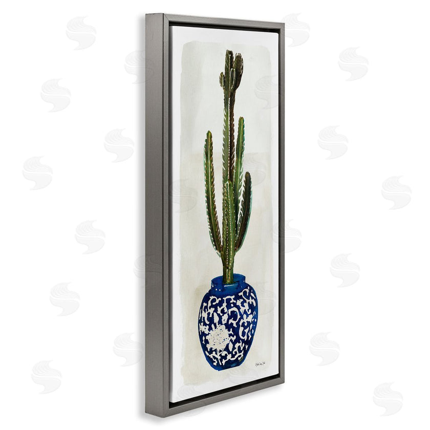 Stellar Design Studio | Cacti in Ornate Blue Pot