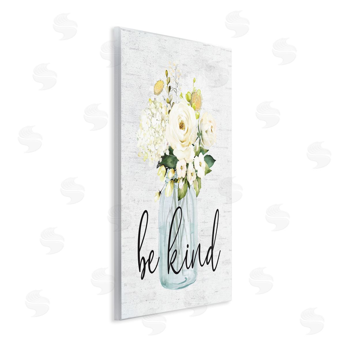 Be Kind Soft Spring Bouquet Wood Plaque Wall Art, Home Decor by Lettered and Lined