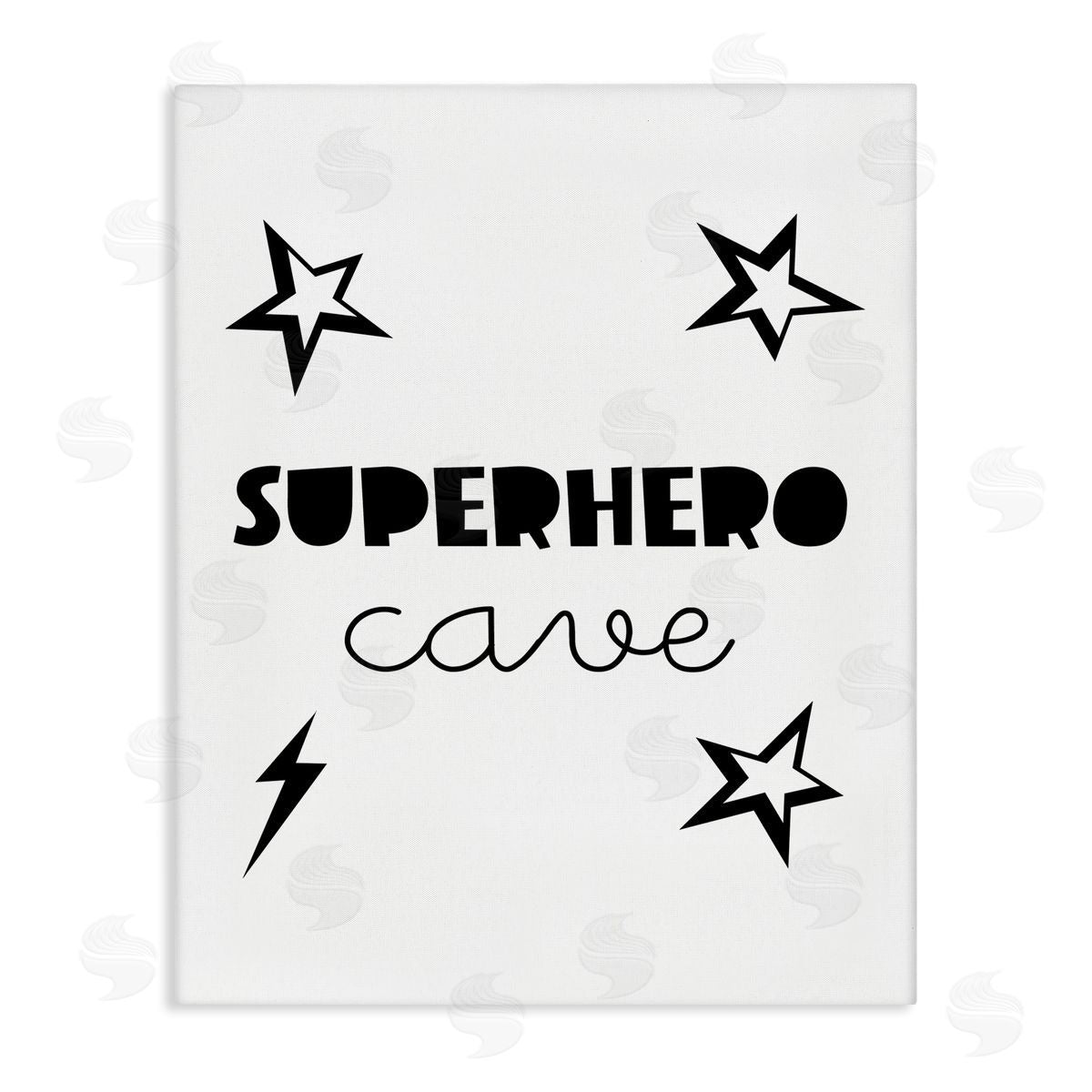Superhero Cave Sign with Stars Canvas Wall Art, Home Decor by Seven Trees