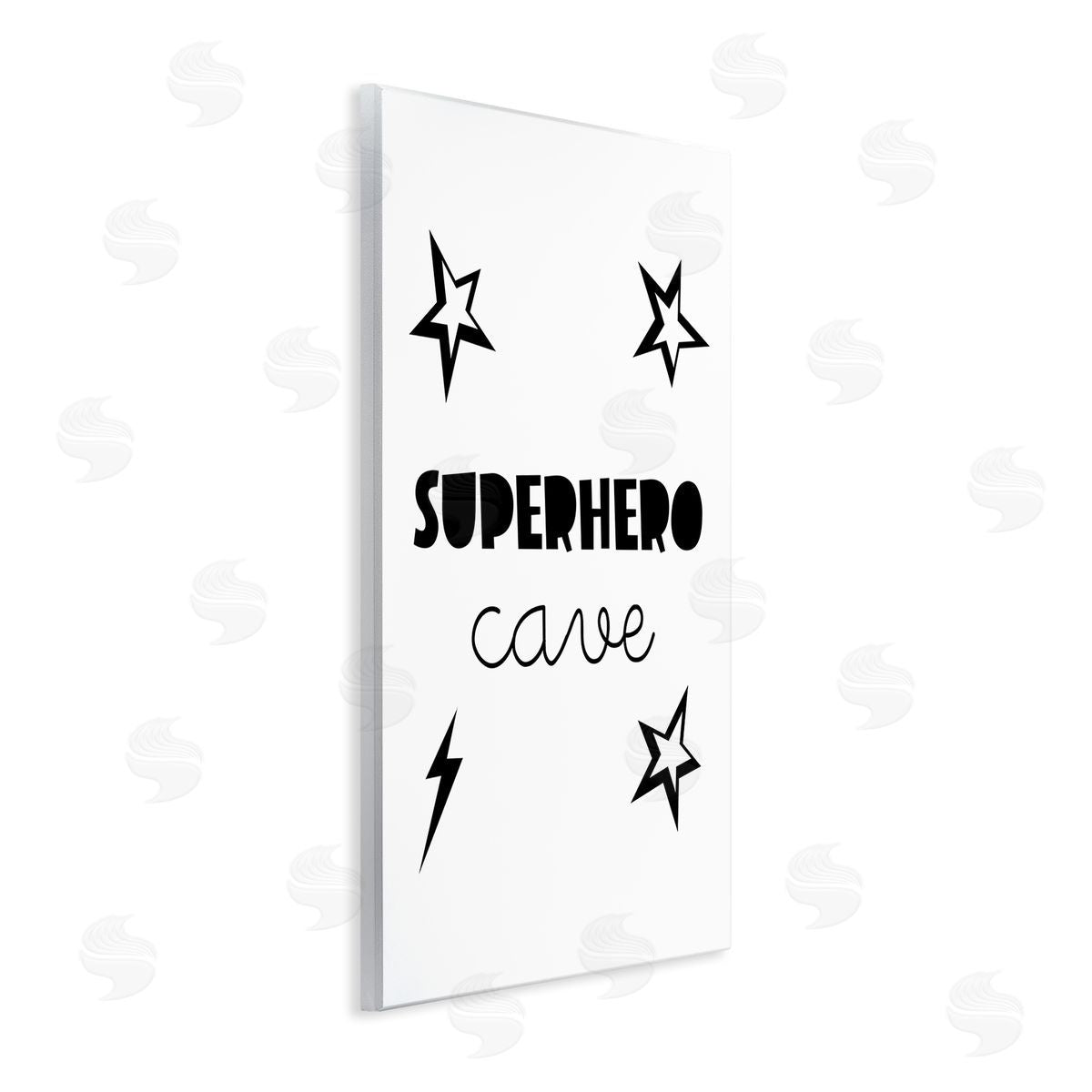 Superhero Cave Sign with Stars Wood Plaque Wall Art, Home Decor by Seven Trees