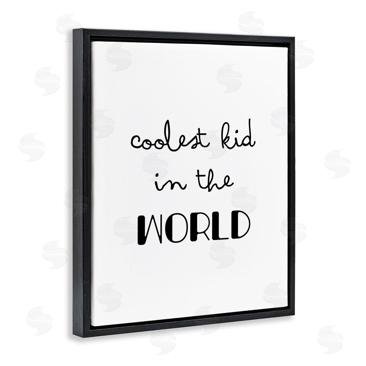 Coolest Kid In the World Black Floating Frame Canvas Wall Art, Home Decor by Seven Trees