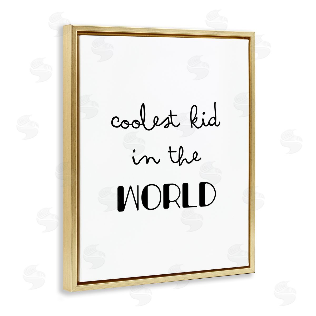 Coolest Kid In the World Gold Floating Frame Canvas Wall Art, Home Decor by Seven Trees