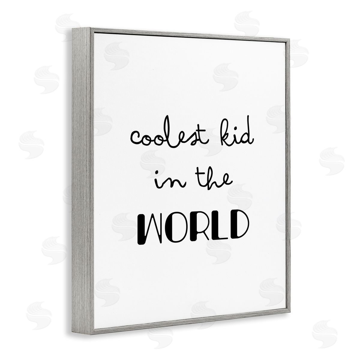 Coolest Kid In the World Grey Frame Print Wall Art, Home Decor by Seven Trees