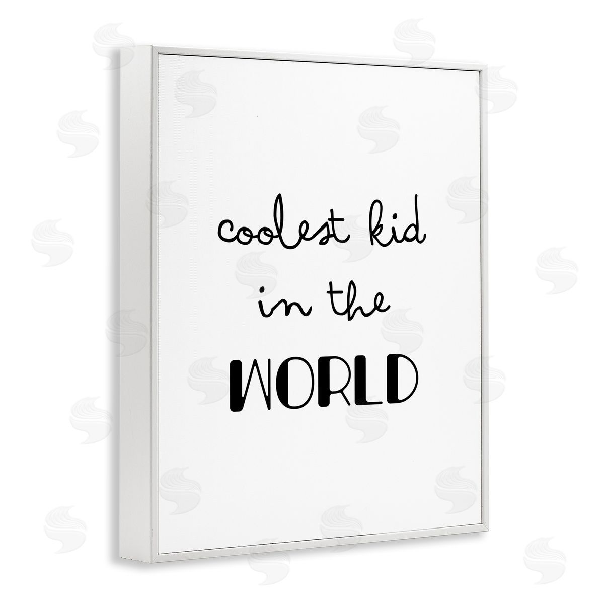 Coolest Kid In the World White Frame Print Wall Art, Home Decor by Seven Trees