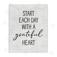 Lettered and Lined | Start Each Day with Grateful Heart
