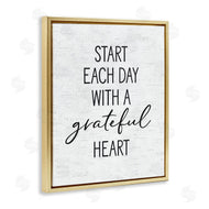 Lettered and Lined | Start Each Day with Grateful Heart