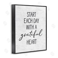 Lettered and Lined | Start Each Day with Grateful Heart