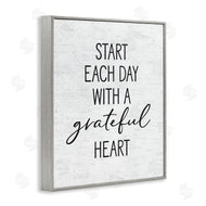 Lettered and Lined | Start Each Day with Grateful Heart