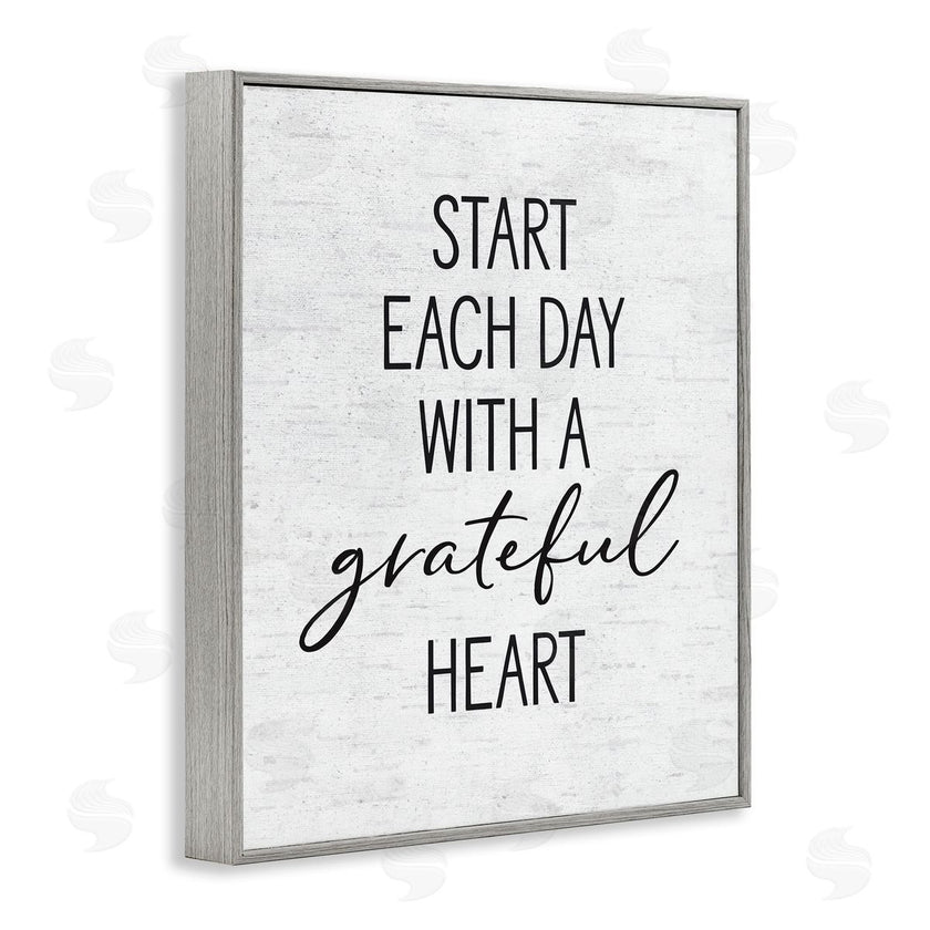 Lettered and Lined | Start Each Day with Grateful Heart