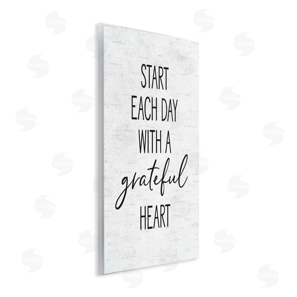 Start Each Day with Grateful Heart Wood Plaque Wall Art, Home Decor by Lettered and Lined