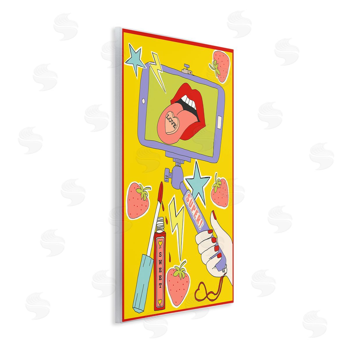 Super Sweet Retro Selfie Wood Plaque Wall Art, Home Decor by Sangita Bachelet