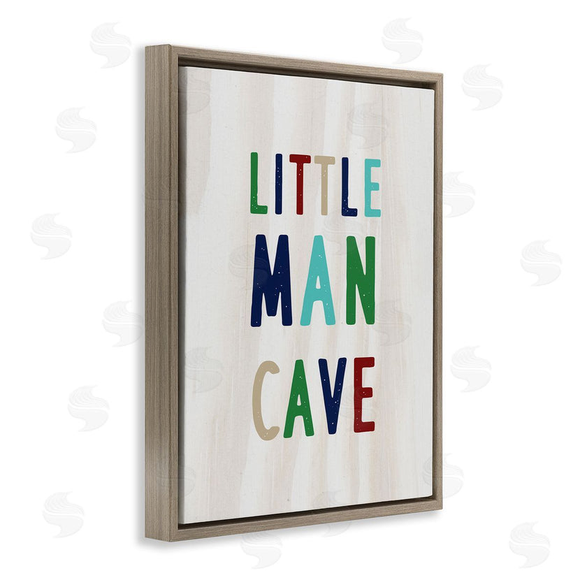 Stupell Studio | Little Man Cave Multi-Color Text