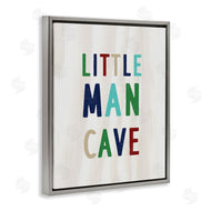 Stupell Studio | Little Man Cave Multi-Color Text