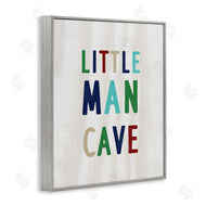 Stupell Studio | Little Man Cave Multi-Color Text