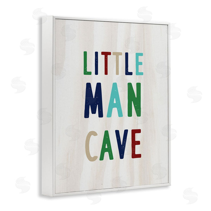 Stupell Studio | Little Man Cave Multi-Color Text