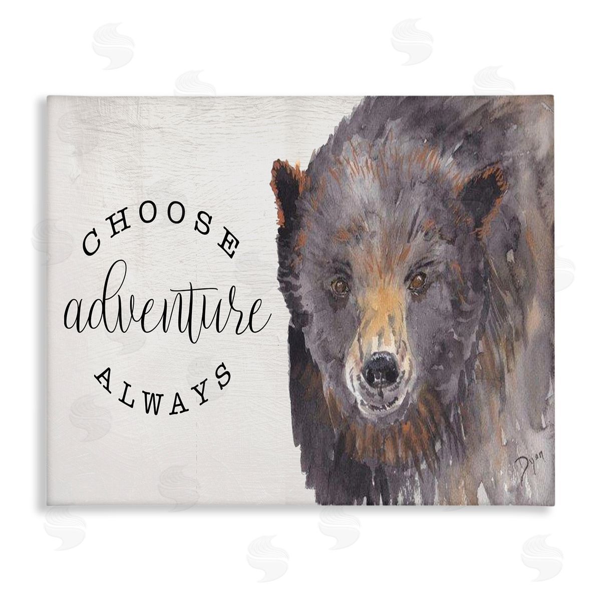 Choose Adventure Always Bear Canvas Wall Art, Home Decor by Beverly Dyer