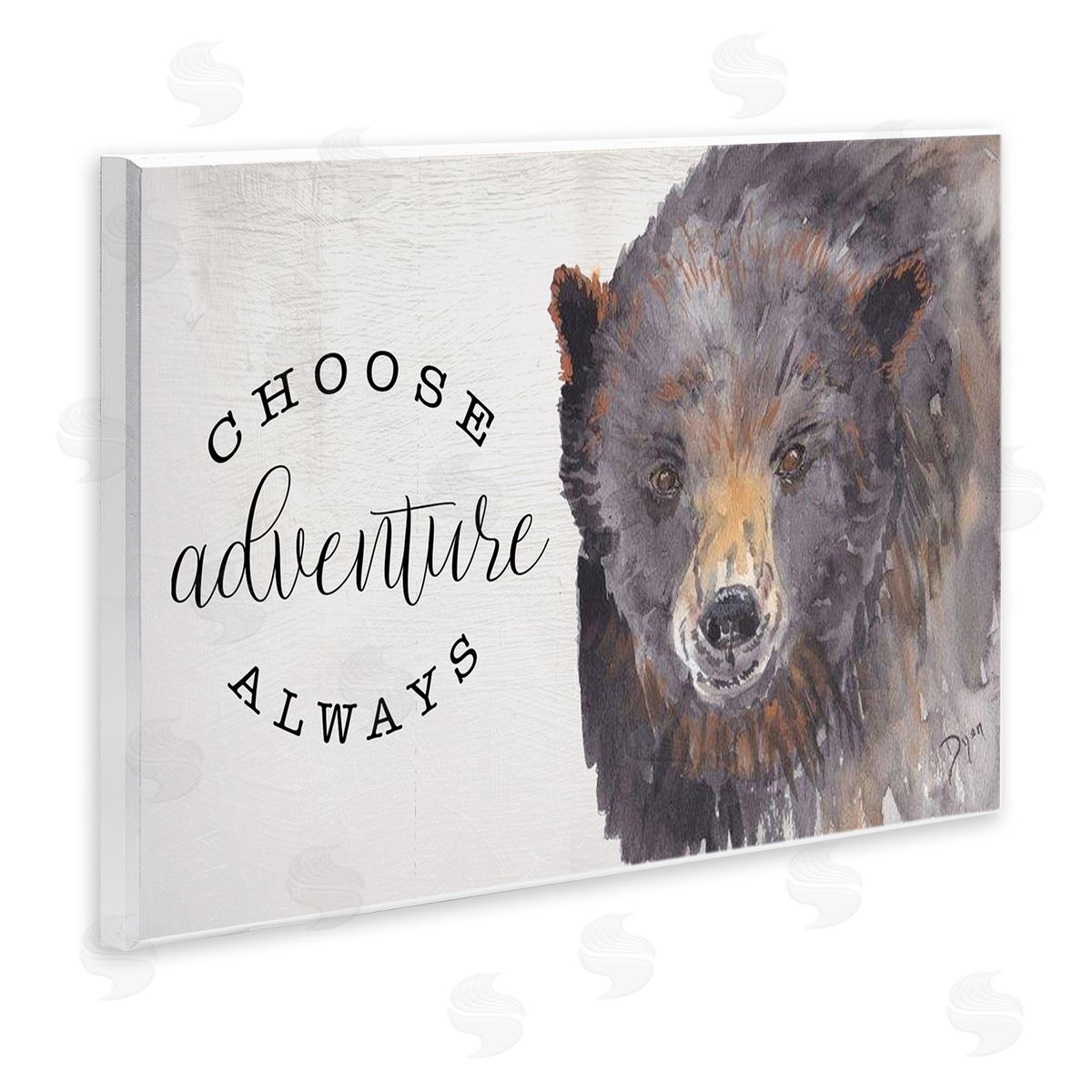 Choose Adventure Always Bear Wood Plaque Wall Art, Home Decor by Beverly Dyer