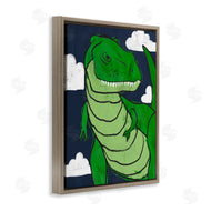 Stupell Studio | T-Rex Dinosaur over Blue Sky