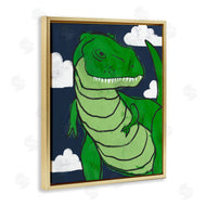Stupell Studio | T-Rex Dinosaur over Blue Sky