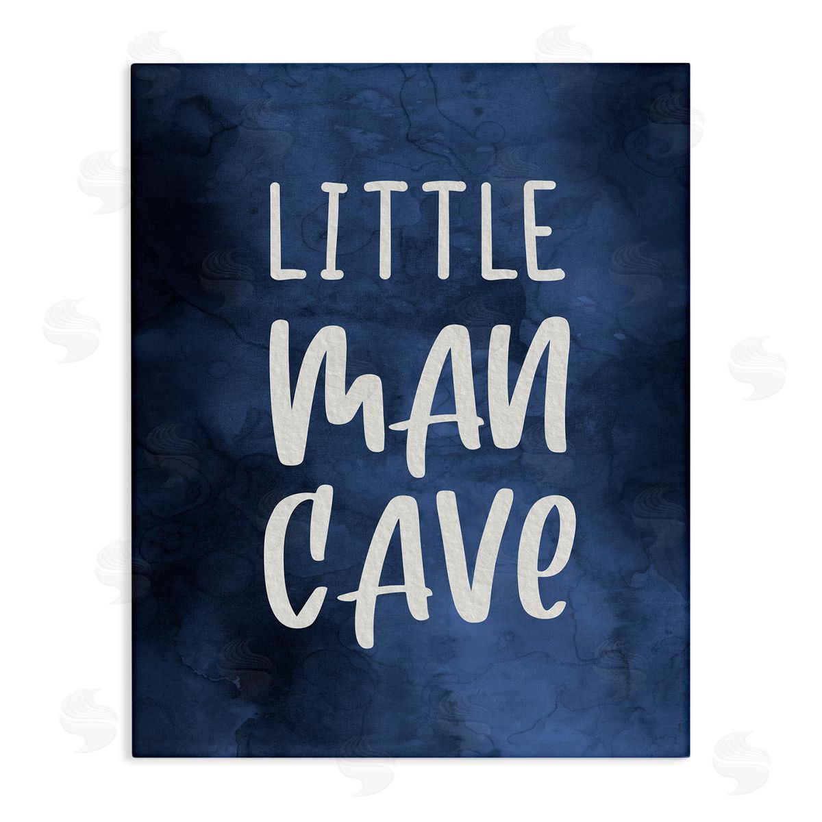 Little Man Cave Blue Watercolor Canvas Wall Art, Home Decor by Stupell Studio