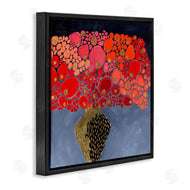 Ruth Fromstein | Abstract Red Florals in Vase