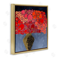 Ruth Fromstein | Abstract Red Florals in Vase