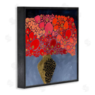 Ruth Fromstein | Abstract Red Florals in Vase