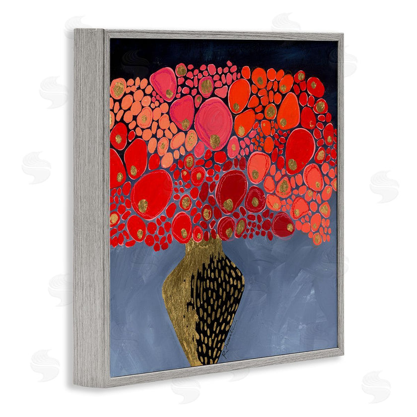 Ruth Fromstein | Abstract Red Florals in Vase