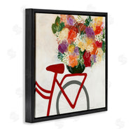 Ruth Fromstein | Red Bicycle Seat Florals