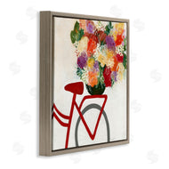 Ruth Fromstein | Red Bicycle Seat Florals