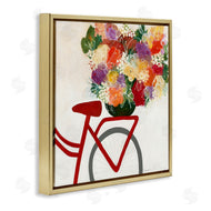 Ruth Fromstein | Red Bicycle Seat Florals