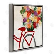 Ruth Fromstein | Red Bicycle Seat Florals
