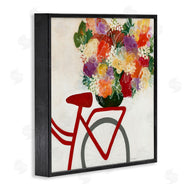 Ruth Fromstein | Red Bicycle Seat Florals