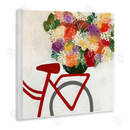 Ruth Fromstein | Red Bicycle Seat Florals