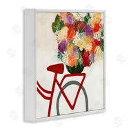 Ruth Fromstein | Red Bicycle Seat Florals