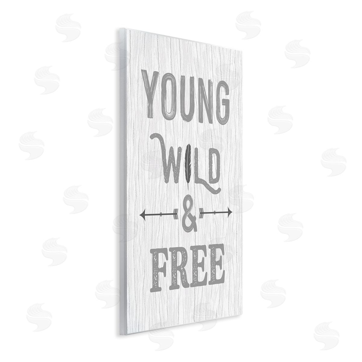 Rustic Young Wild and Free Wood Plaque Wall Art, Home Decor by Ashley Calhoun