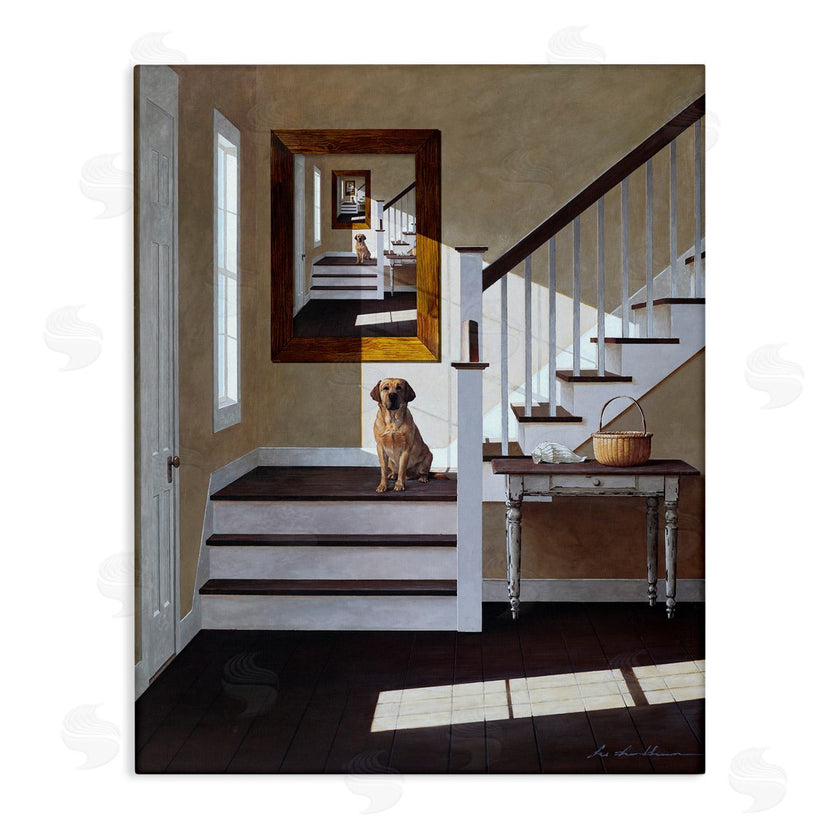 Zhen-Huan Lu | Dog on Country Staircase