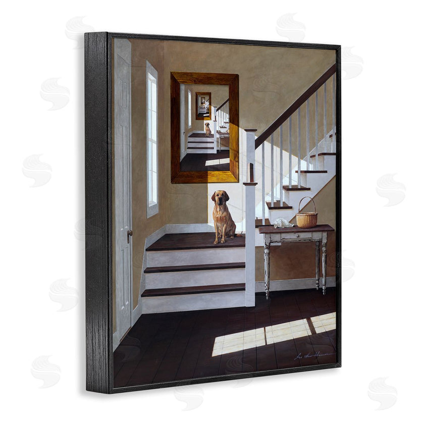 Zhen-Huan Lu | Dog on Country Staircase