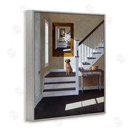Zhen-Huan Lu | Dog on Country Staircase