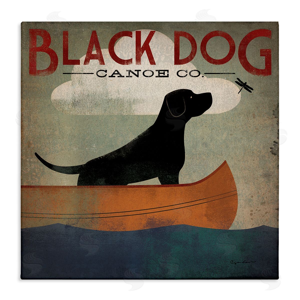 Black Dog Canoe Company Canvas Wall Art, Home Decor by Ryan Fowler