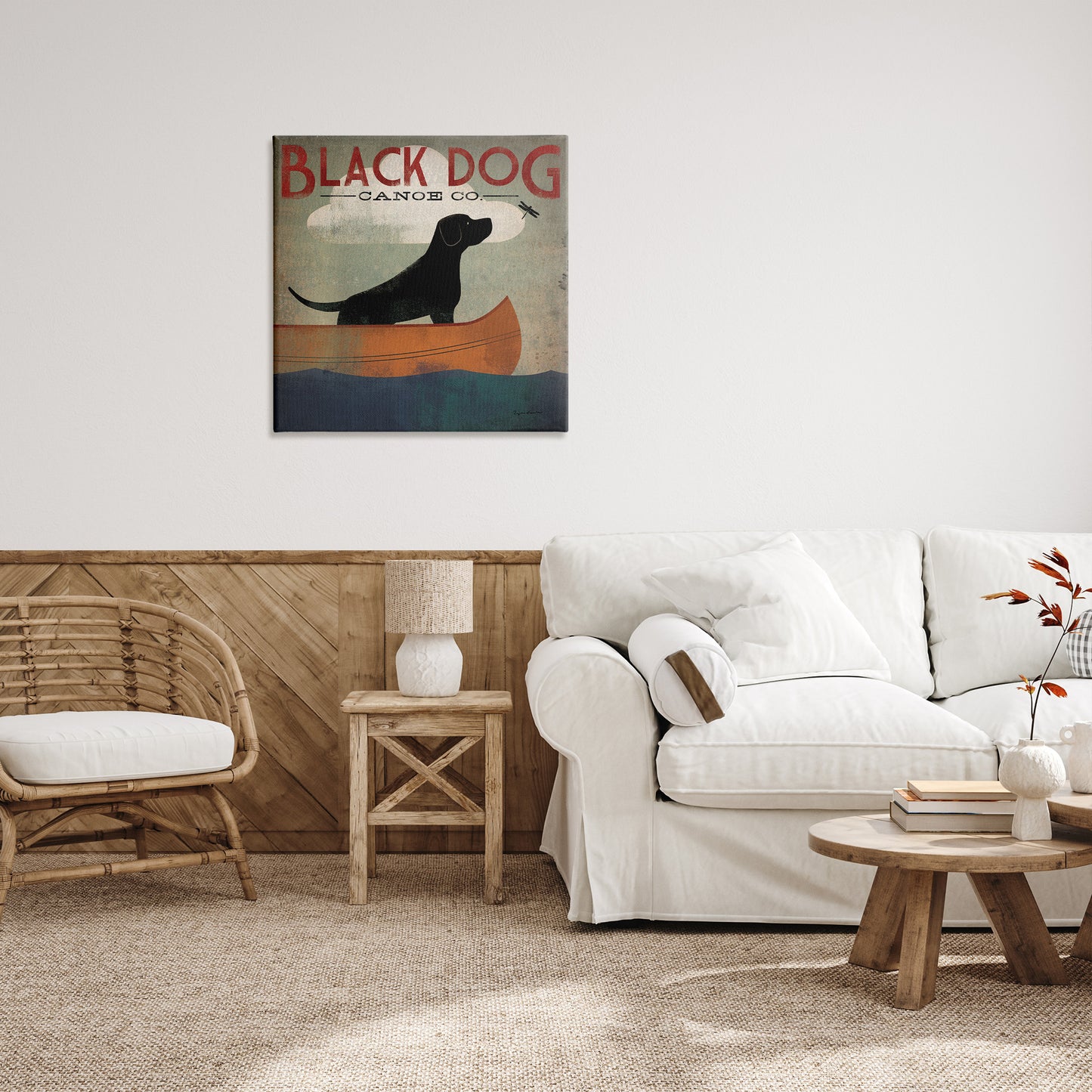 Black Dog Canoe Company Canvas Wall Art in Room, Home Decor by Ryan Fowler