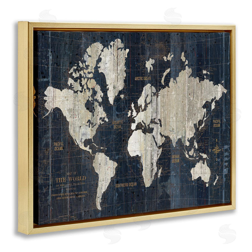 Wild Apple Portfolio | Distressed Antique World Map