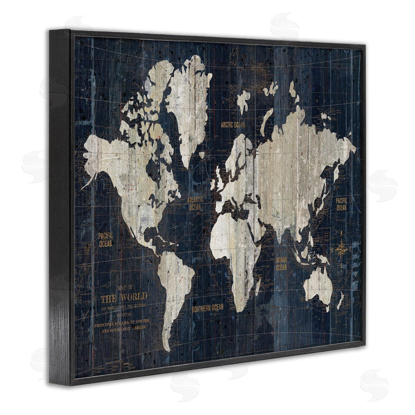 Wild Apple Portfolio | Distressed Antique World Map